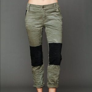 Free people twill herringbone patch pants
